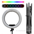 Écran tactile LED Vidéo selfie RVB Ring Light